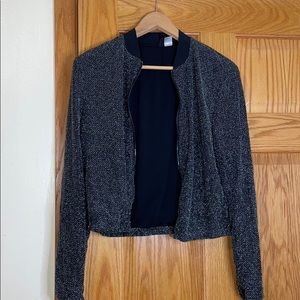Sparkly bomber jacket